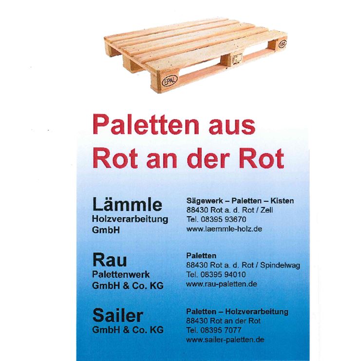 Rau Lämmle Sailer Paletten aus Rot an der Rot