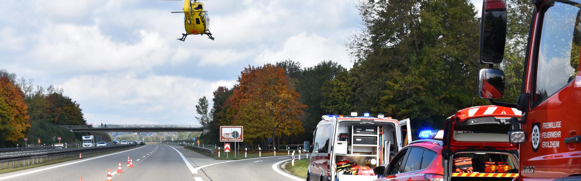 In unserem Einsatzgebiet - die Autobahn A7