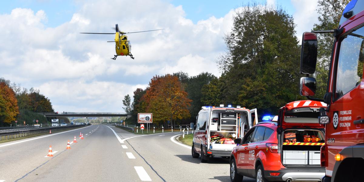 In unserem Einsatzgebiet - die Autobahn A7