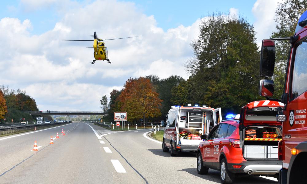 In unserem Einsatzgebiet - die Autobahn A7